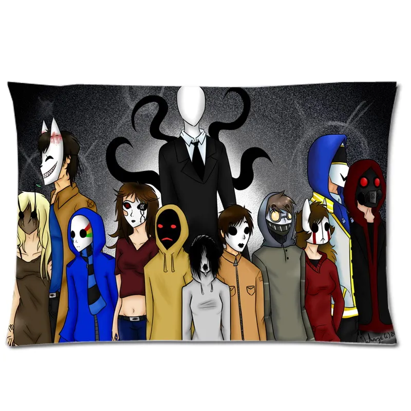 Двухсторонняя наволочка для подушки семьи Creepypasta декоративная Полиэстеровая