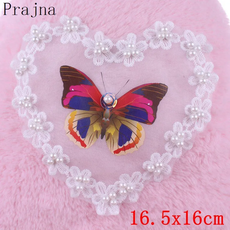 

Prajna Lace Patch Beaded Patches Embroidery Sew On Vinyl Transfer Fabric Patch For Clothes Stickers Tshirt Butterfly Pearl Badge