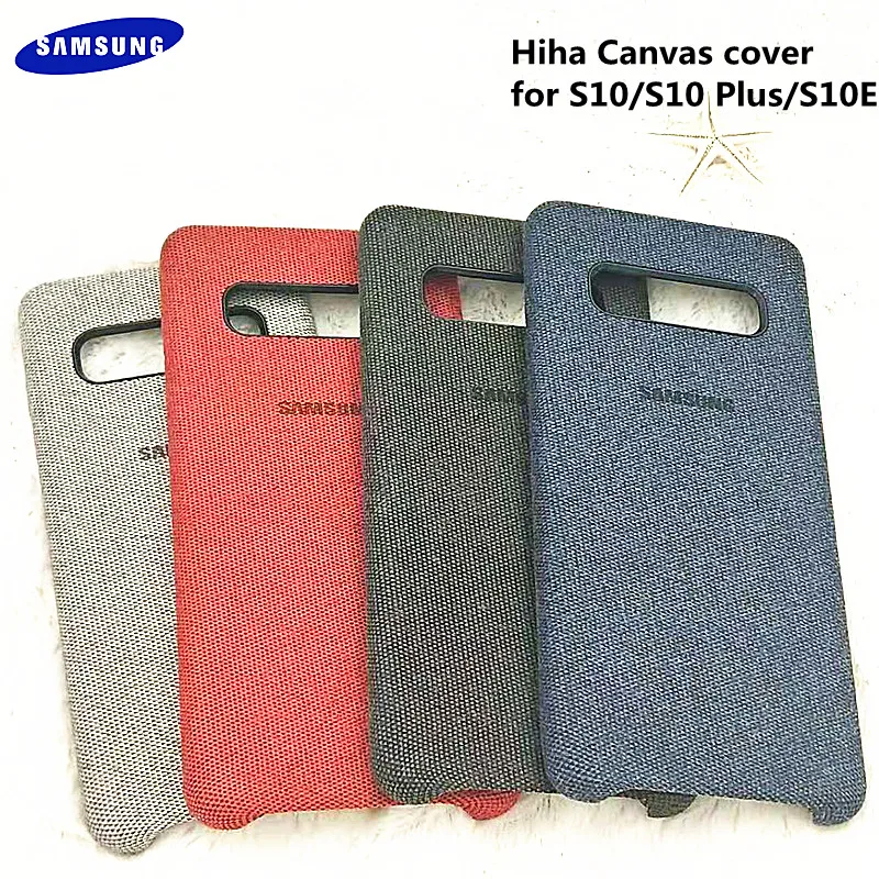

Original Samsung Galaxy S10 plus case Hiha Canvas Patterm cover Back Protective Case For Samsung Galaxy S10/S10E S10+ S10 lite