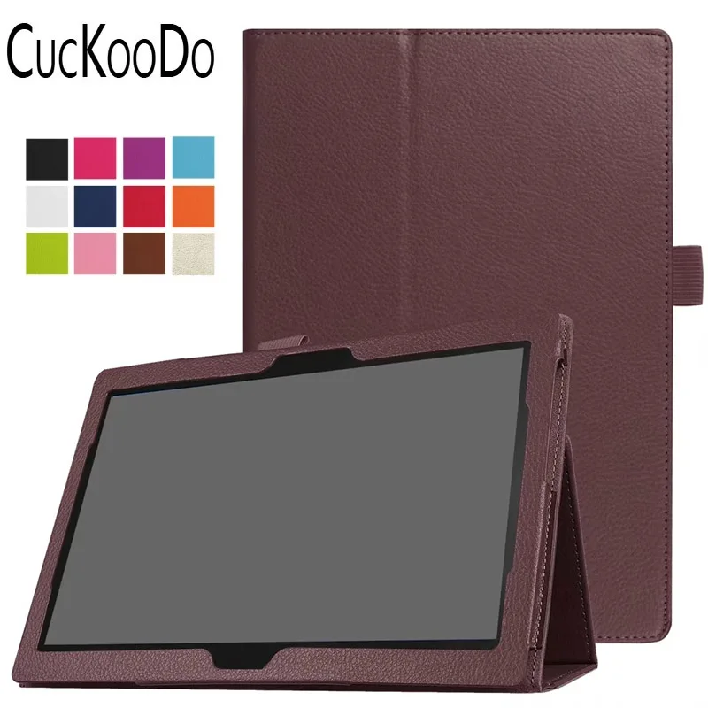CucKooDo ультра компактный премиум тонкий складной чехол-подставка для lenovo Tab 4 10 дюймов/lenovo Tab 4 10 Plus Relese Tablet - Цвет: Brown