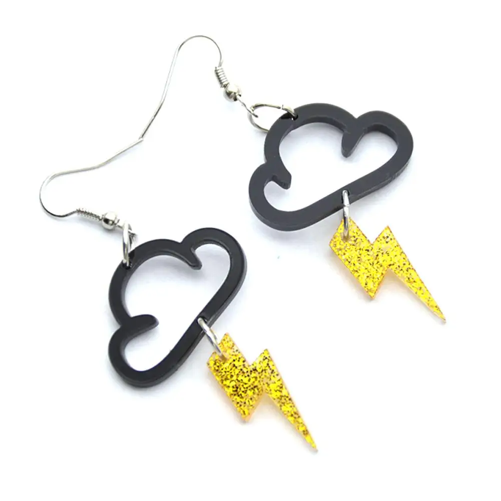 

Cute Cloud Lightning Drop Pendant Women Hook Earrings Jewelry Birthday Gift 2019