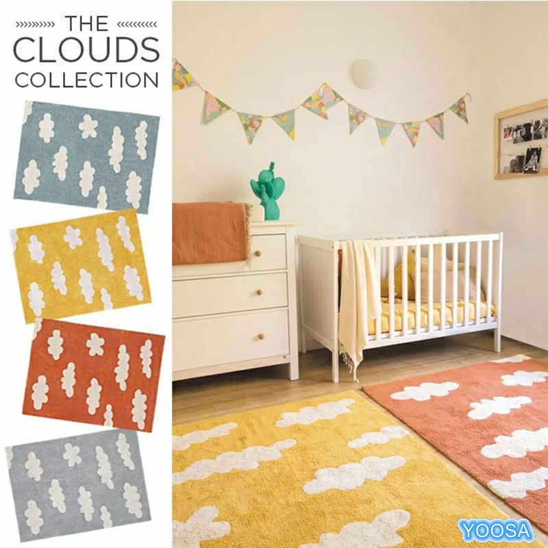 YOOSA Machine made Area rugs for kids living room bedroom Cartoon style ultra soft antiskid carpets kids area carpet rugs
