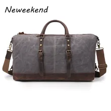 NEWEEKEND גברים/נשים תיקי תיק מטען כתף תרמיל בד תיק נסיעות קיבולת גדולה חבילת בסוף השבוע MS12031