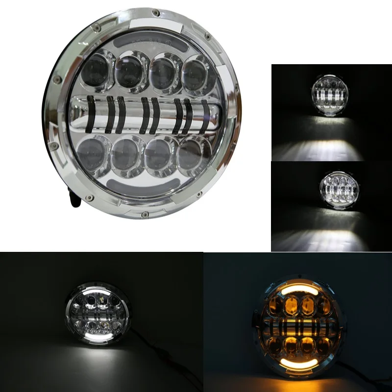 " 80 W мотоциклов светодиодный угол фар глаз с желтый световой сигнал Halo DRL Halo для Harley Davidson мотоциклы Jeep Wrangler