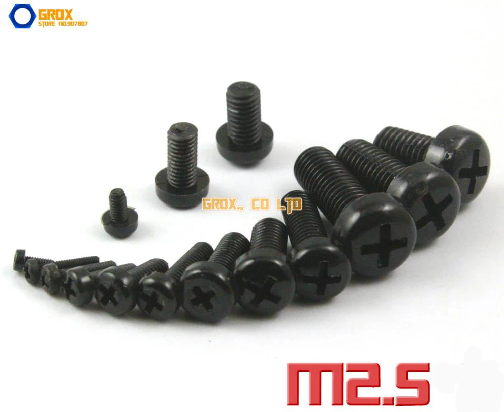 

M2.5 Black Nylon Phillips Pan Head Machine Screw Insulation Screw