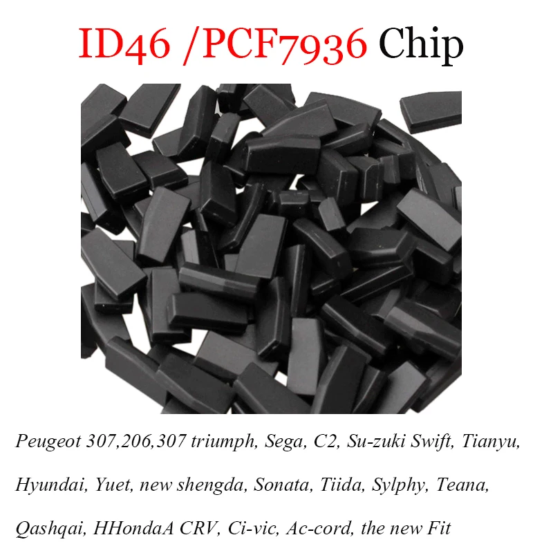 

10Pcs/lot Transponder Chip Blank PCF7936AS PCF7936 ID46 Chip OEM For peugeot for Citroen For Honda For Nissan