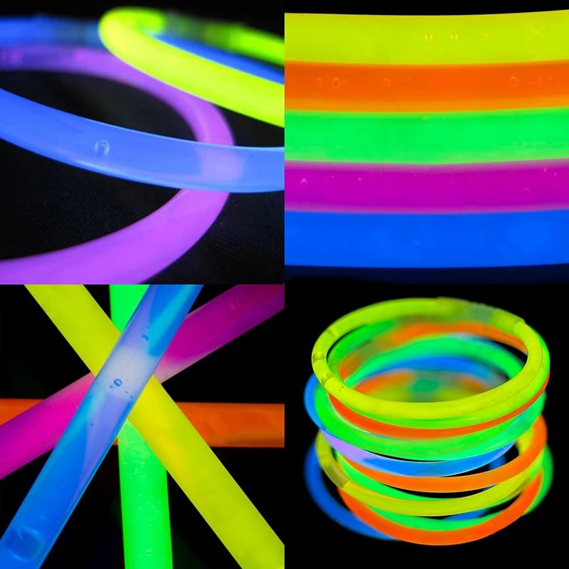 200pcs/set Colorful Glow In the Dark Fluorescence Glow stick Bracelets Necklaces Festival Xmas Party Neon Glowstick Kids Toy 200pcs/set Colorful Glow In the Dark Fluorescence Glow stick Bracelets Necklaces Festival Xmas Party Neon Glowstick Kids Toy