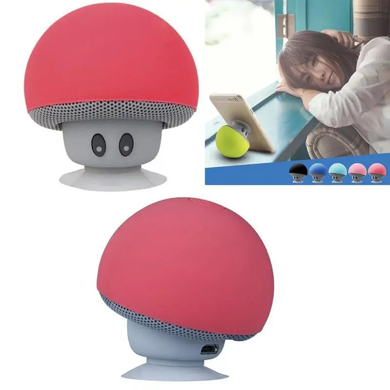 Cartoon Bluetooth Speakers Mini Mushroom Shape Bluetooth Speakers Waterproof Wireless Speakers