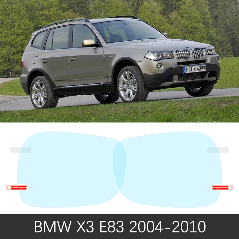 Для BMW X3 E83 F25 G01 2004~ полное покрытие противотуманная пленка зеркало заднего вида непромокаемые противотуманные автомобильные аксессуары 2006 2011 - Название цвета: X3 E83 2004-2010