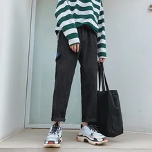 Fashion Casual Men's Cropped Trousers Spring And Autumn New M-5XL Webbing Loose Feet Pants Tricolor Personality Youth Popular