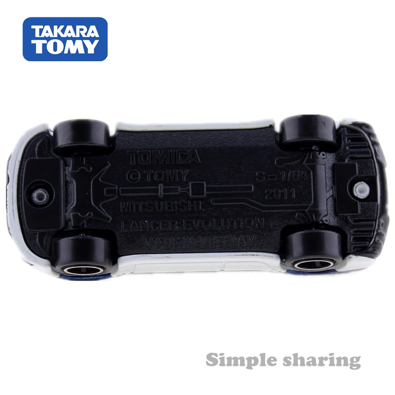 Takara Tomy Tomica CN 04 MITSUBISHI LANCER EVO LUTION форма полицейского автомобиля Литые металлические