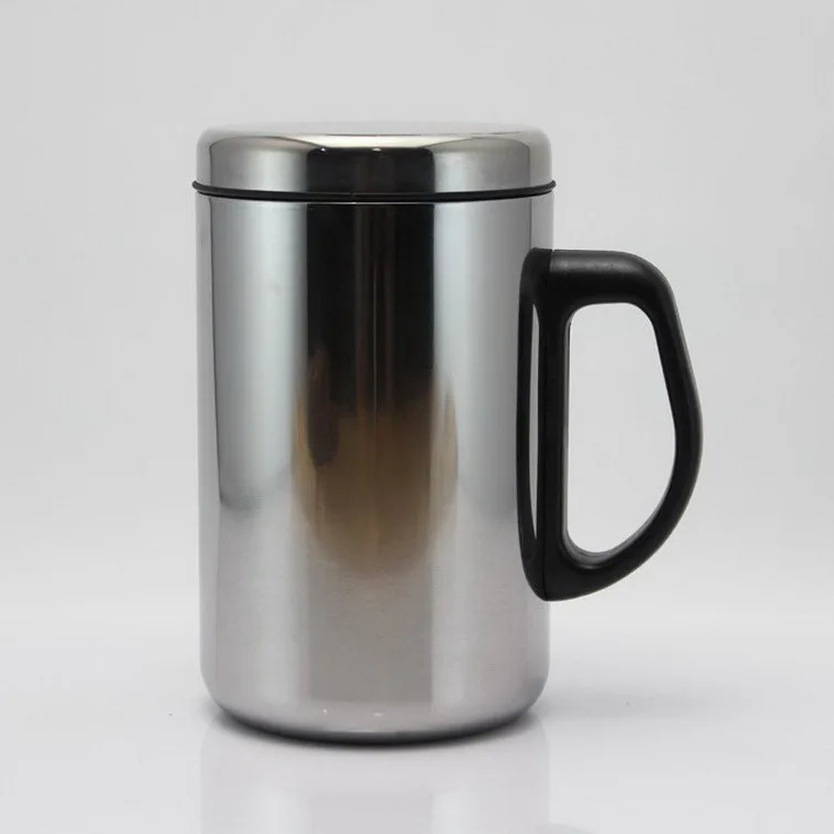 

Non-magnetic stainless steel insulated thermal mug double layers readily insulated tea cup