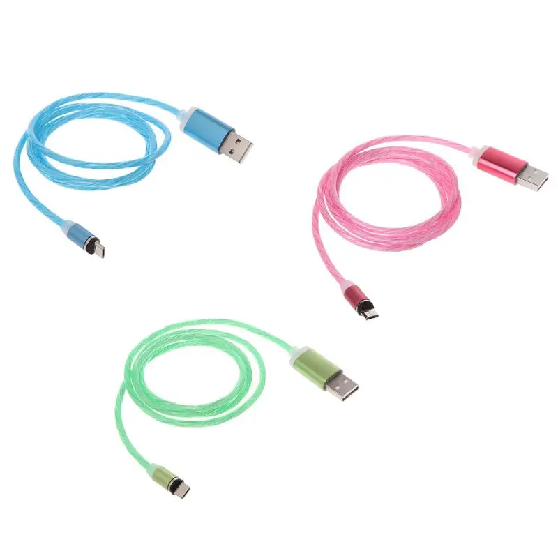 

LED Glowing Flow Magnetic Micro USB Charging Cable Cord for Samsung Xiaomi Huawei Android Smart Phone Tablet