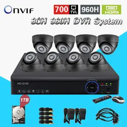 TEATE 700TVL 8 CH HDMI 1080 P DVR NVR комплект 8 шт. купола крытый ВИДЕОНАБЛЮДЕНИЯ Главная Видеонаблюдения Система 8-канальный 1 ТБ hdd жесткий диск CK-128