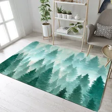 LB пейзаж туманного леса, зимний ковер для детей, детская домашняя подушка для гостиной, спальни, прихожей, коврик, дверной пол, коврики для ванной