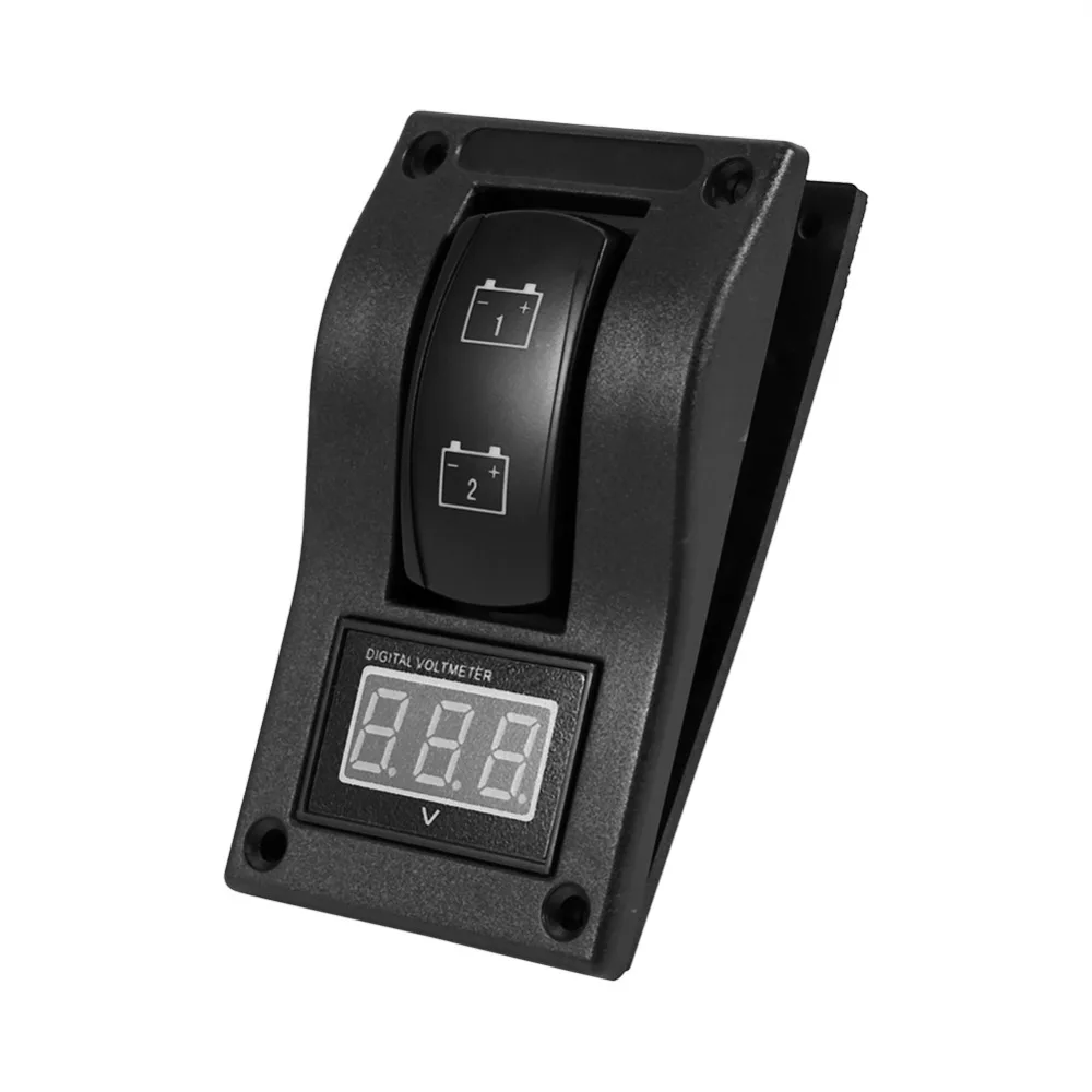 Работающего на постоянном токе 12 В в RV морской катер Вольтметр Красный