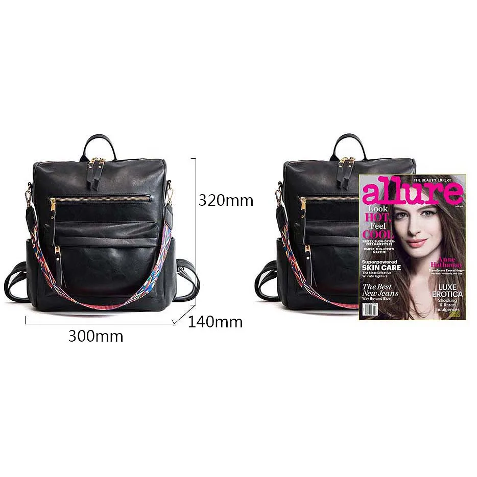 JHD-кожаный рюкзак, Женская Студенческая сумка, большой рюкзак, многофункциональный ретро рюкзак для путешествий