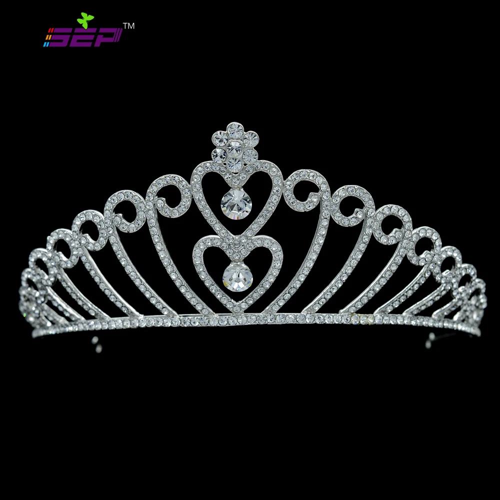 Women Wedding Heart Love Tiara Hair Accessories Tiaras And Crowns Prom
