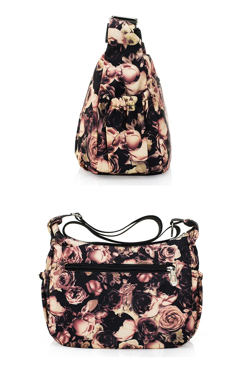 Женские сумки-мессенджеры с цветочным принтом, водонепроницаемые нейлоновые сумки, женские сумки через плечо, женские сумки через плечо