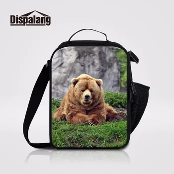 

Dispalang Personalized Bear Print Insulated Lunch Bag For Children Picnic Bag Kids Lunch Box For School Reusable Lunch Container