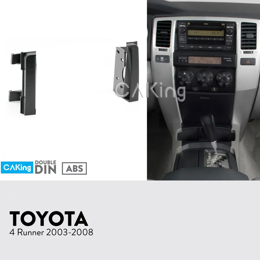 

Double Din Car Fascia Radio Panel for Toyota 4 Runner 2003-2008 Dash Kit Install Facia Adapter Plate Bezel Console Cover Trim