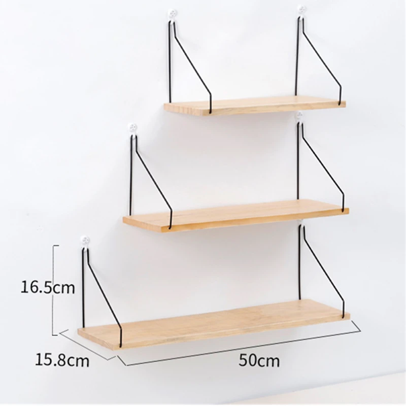 3 Размеры простой полка настенная железного дерева висит держатель накопитель подставка для различных предметов хранения настенная