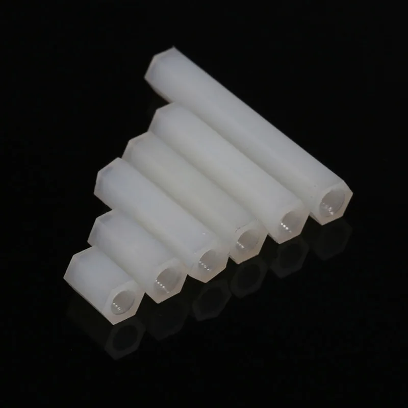 10PCS M2.5*6/8/10/12/15 (охрана окружающей среды) шестигранный нейлоновый колонна/плоская