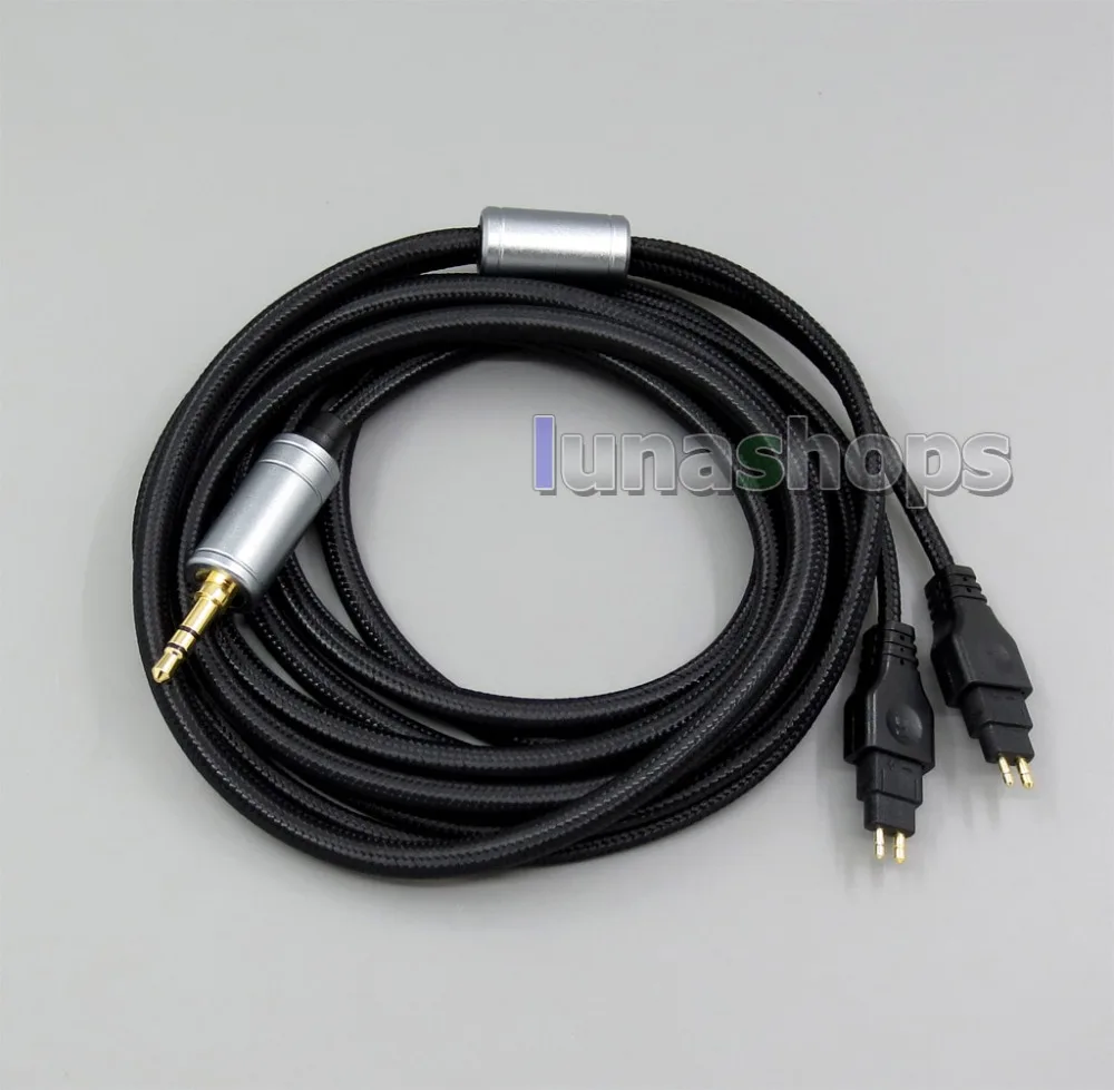 

LN006068 3.5mm Weave Cloth OD 5mm OCC Pure Silver Plated Headphone Cable For Sennheiser HD25 SP HD650 HD600 HD580 HD525
