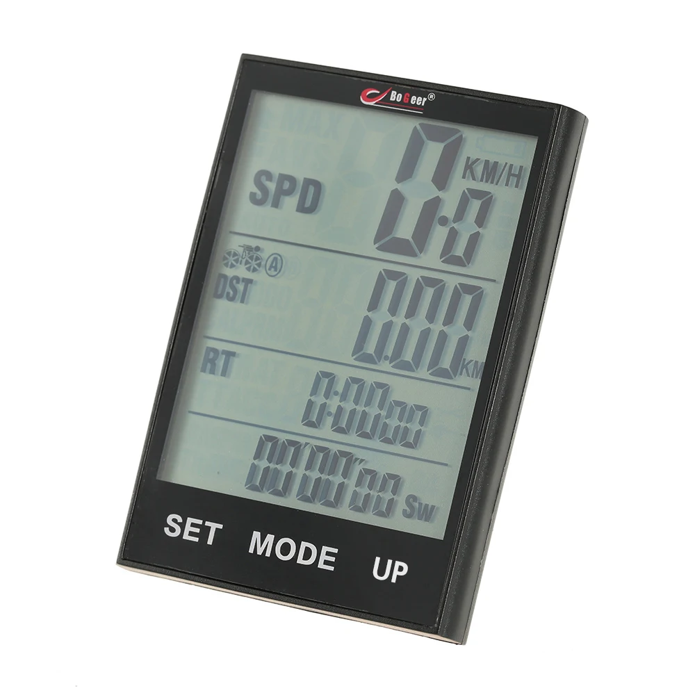 Bike Computer Wireless Bicycle Speedometer Odometer Temperature Backlight Water Resistant for Cycling Riding Multi Function