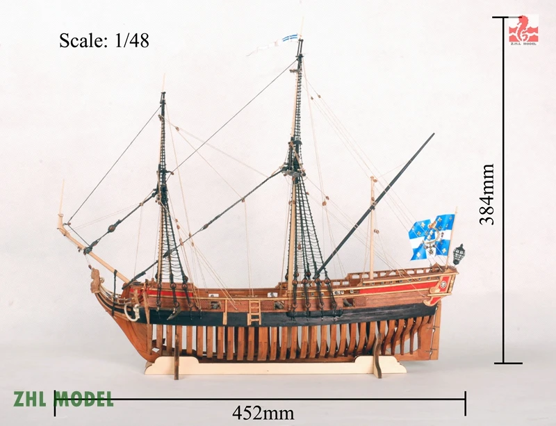 ZHL La Belle 1684 модель корабль дерево