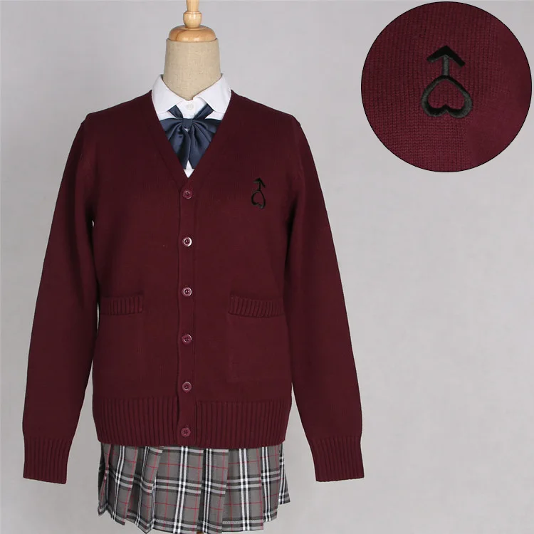 9 Цвета японский стиль студентов кардиганы для девочек свитер Сейлор Мун JK школьная форма символ трикотажная одежда с вышивкой осень зима
