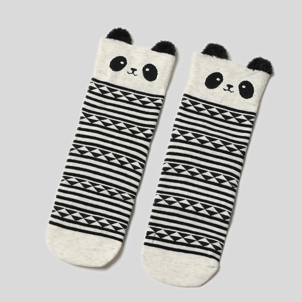 1Pair 2018 New Cute Animal Ears Pattern Short Socks Women Lovely 3D Cartoon Animal Zoo Socks Girls Soft Cotton Warm Socks