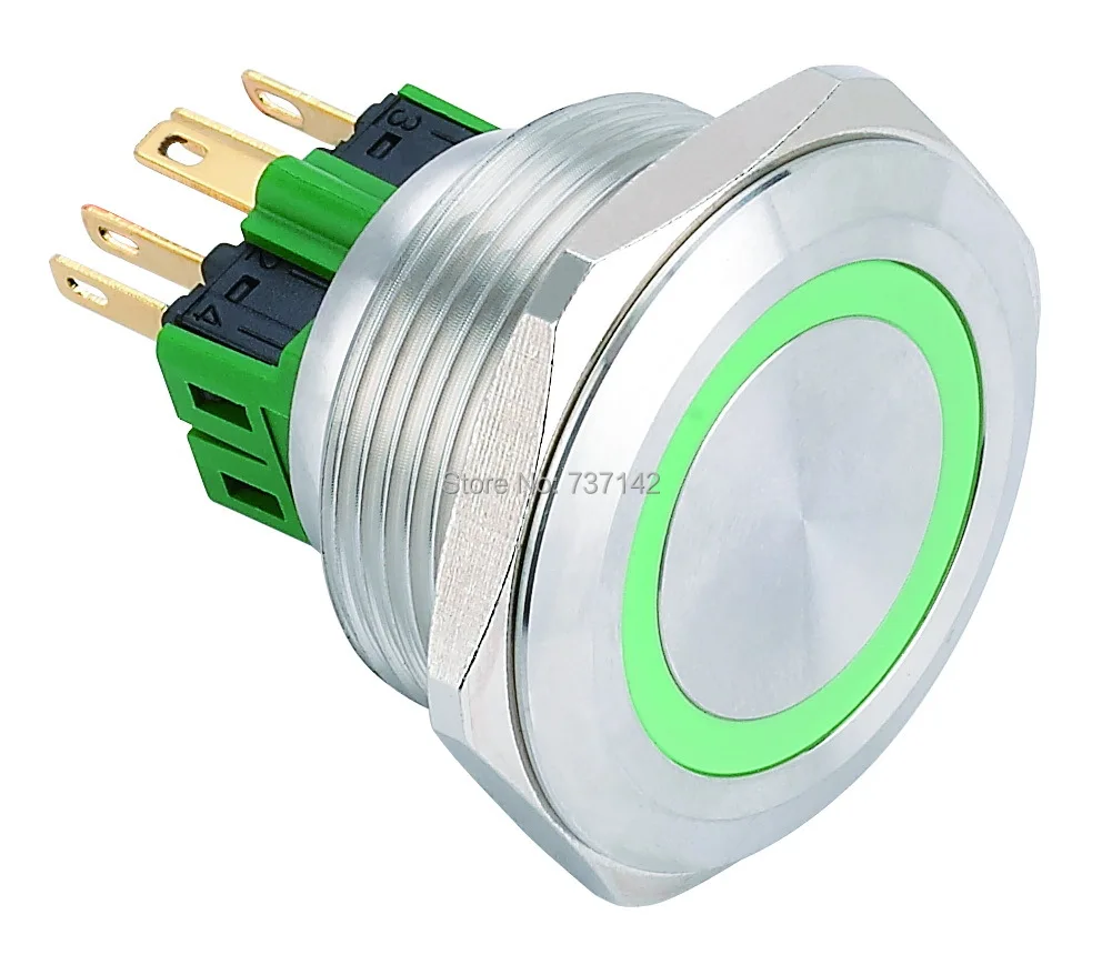 

ELEWIND 30mm ON/OFF type Ring illuminated anti vandal push button switch(PM301F-11ZE/G/12V/S)