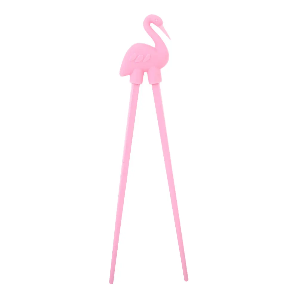pink Детские палочки для еды мультфильм Фламинго стиль начинающих еда инструмент для еды легко использовать - Цвет: pink