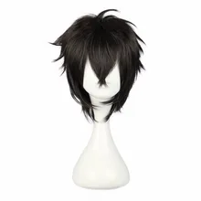 Mcoser 30 см короткие Косплэй парик синтетические JAPANESE BLACK Высокая Температура Волокно волос 5 стилей Цвет парик- 339