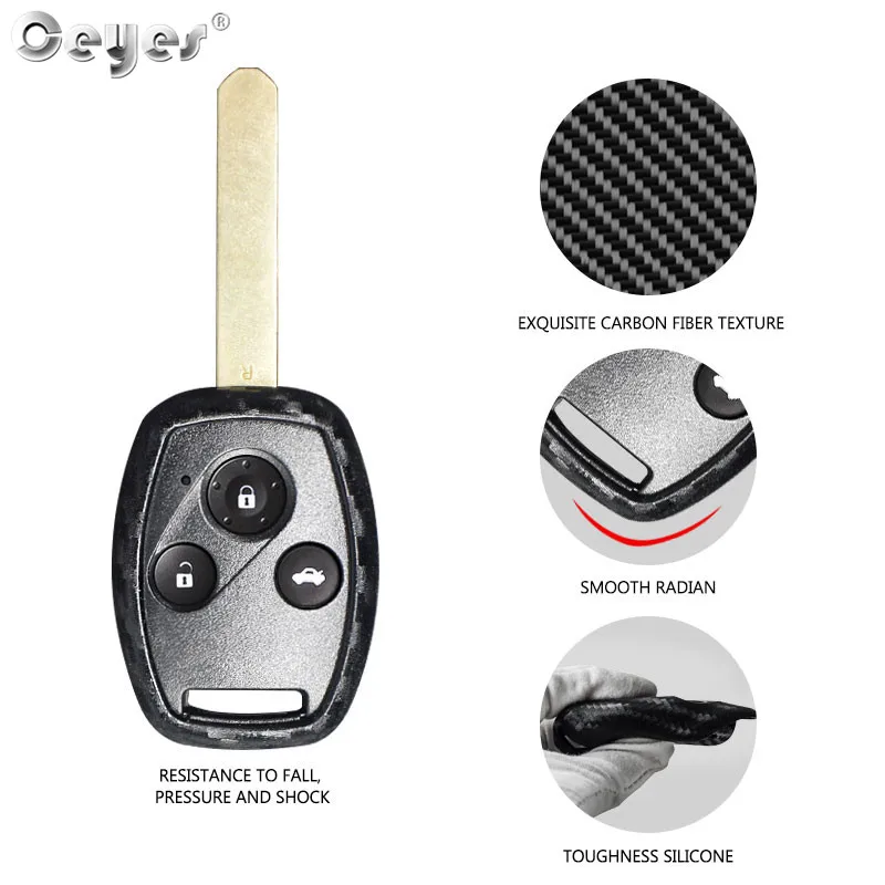 Car carbon fiber key cover for HONDA (2)
