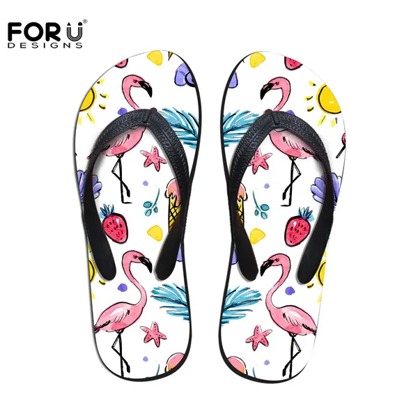 FORUDESIGNS/забавные модные Вьетнамки с красными губами; женские повседневные вьетнамки на плоской подошве; летние пляжные шлепанцы для девочек-подростков - Цвет: H3589AB