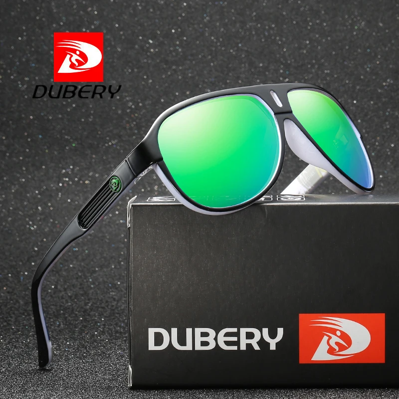 DUBERY Sport Sunglasses Polarized For Men Sun Glasses Goggle Driving Personality Color Mirror Luxury Brand Designer UV400