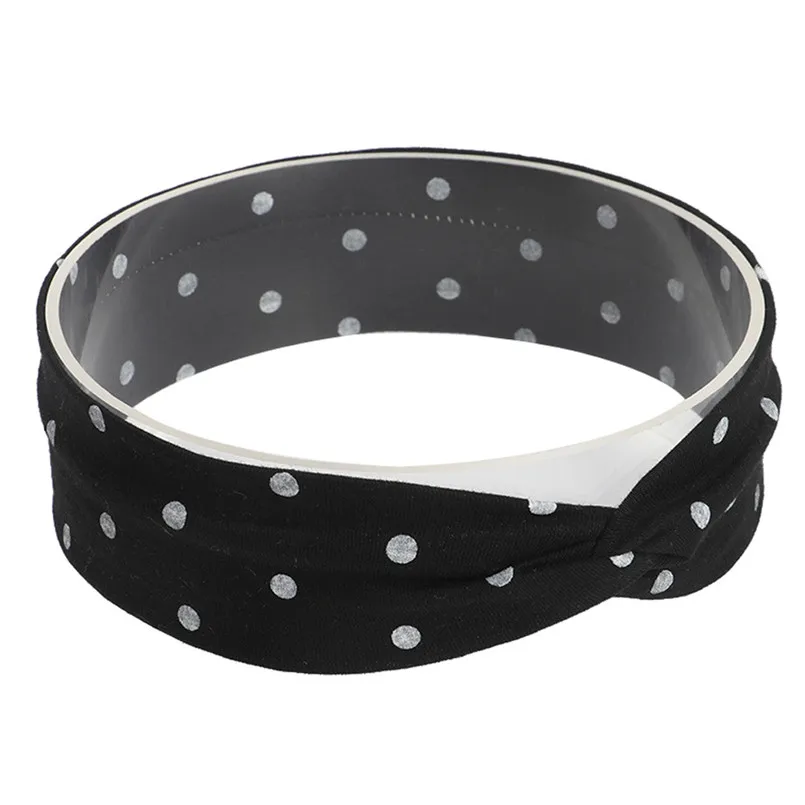 Baby Kids Headband Cute Baby Toddler Infant Headband Dot Printing Stretch Hairband Bebe Headdress tiara infantil #35S25 (8)