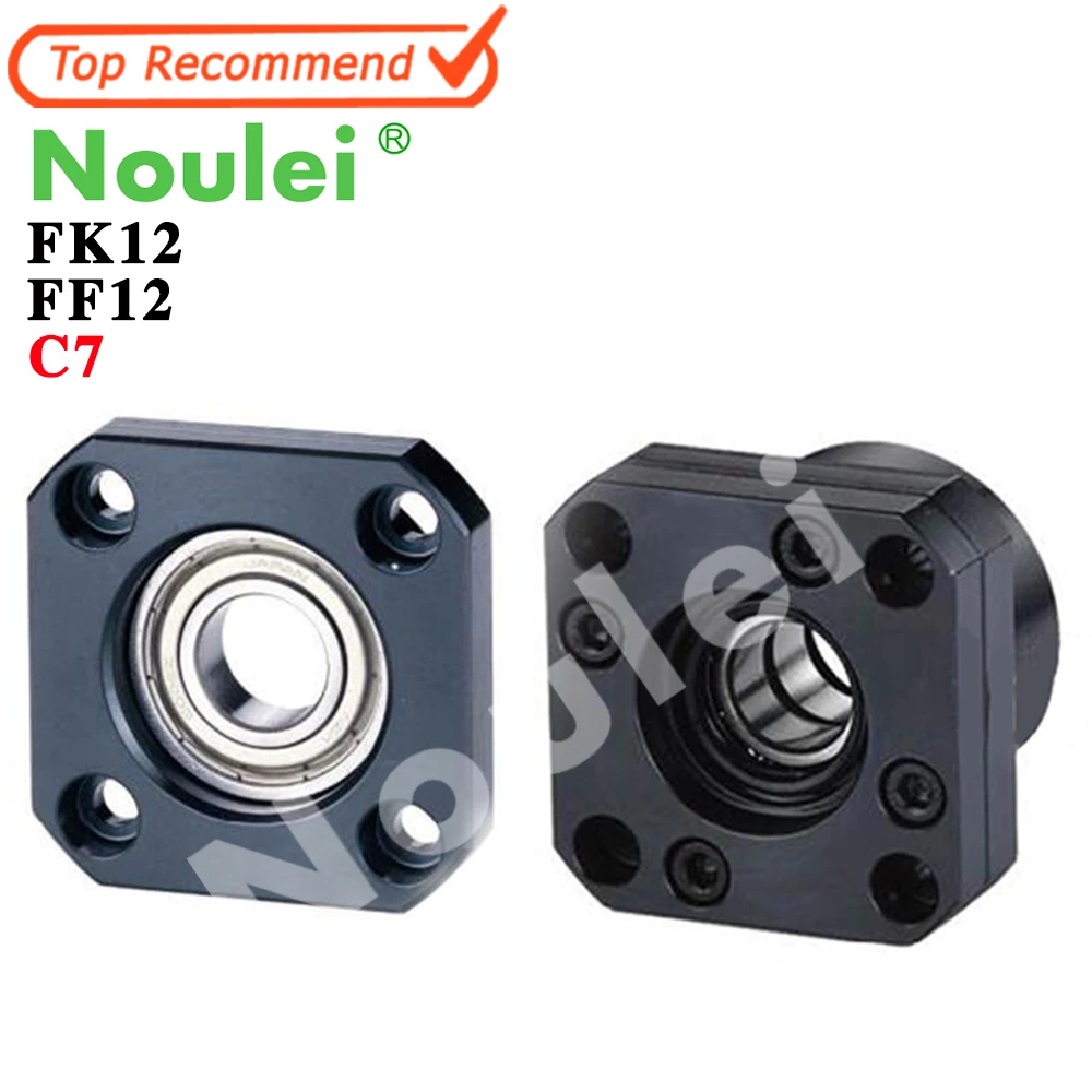 

Noulei SFU1605 Ballscrew Support 1pcs FK12 + 1pcs FF12 match for 16mm 1605 ballscrew end support cnc