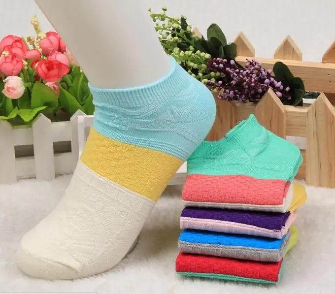 10 Pair Women Socks Short Ankle Boat Low Cut Hit color For Crew Casual Calcetines Mujer 100% cotton women's socks | Женская одежда