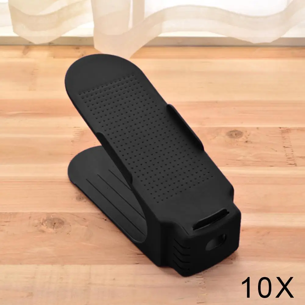 

wholesale 10pcs Space-save Shoe Storage Box fixed Case Double Layer Creative Box shoes boxes for saving shoe cabinet