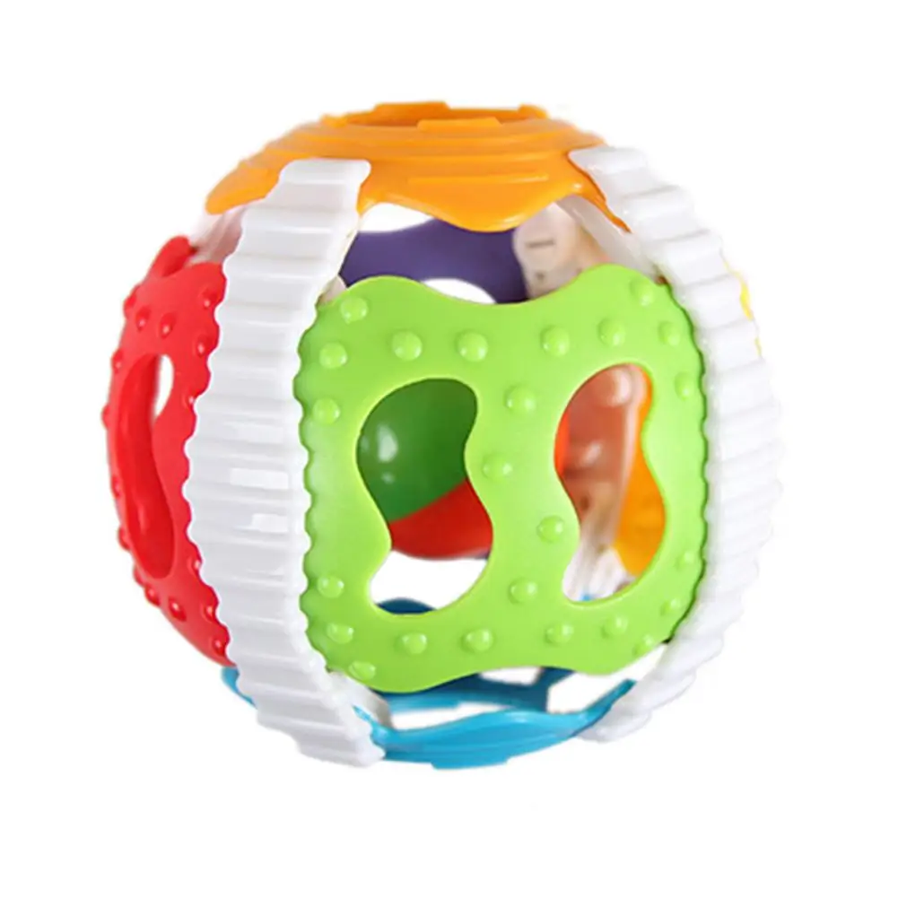6-Цвет шар для захвата погремушки Детский пазл игрушка для раннего развития громкий звонок мяч игрушка разработки игрушка с колокольчиком погремушки