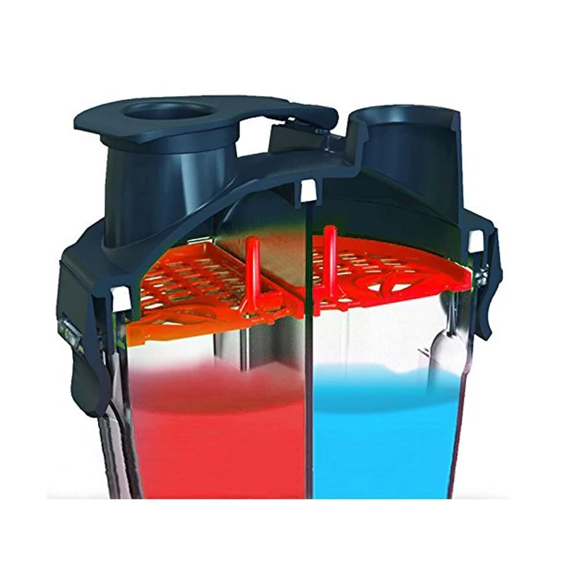 Двойной шейкер для протеинового порошка, бутылка для спорта, бутылка для фитнеса, бутылка для воды, BPA-free, утолщенная, прочная, мощная, герметичная
