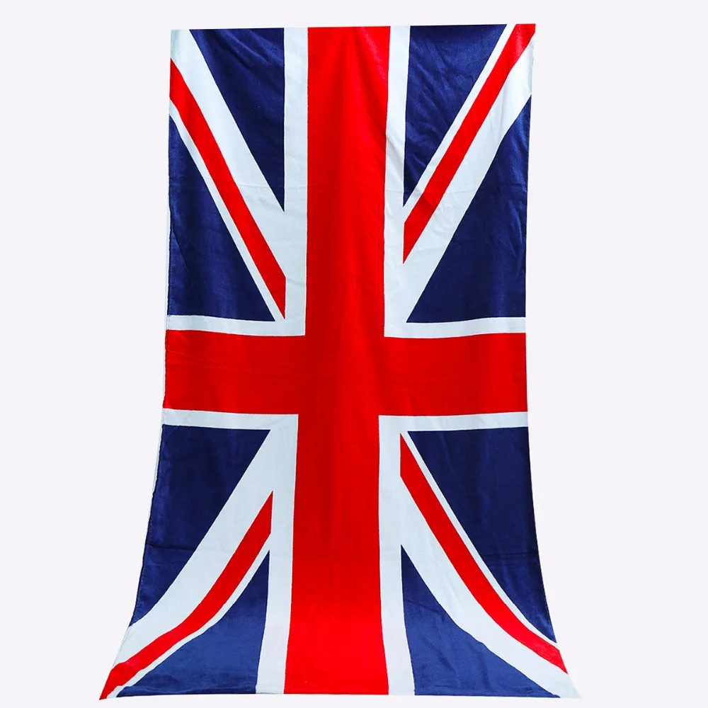 

Beach Towel Cotton UK Flag Design British Style Bath Towels For Adults Toalla