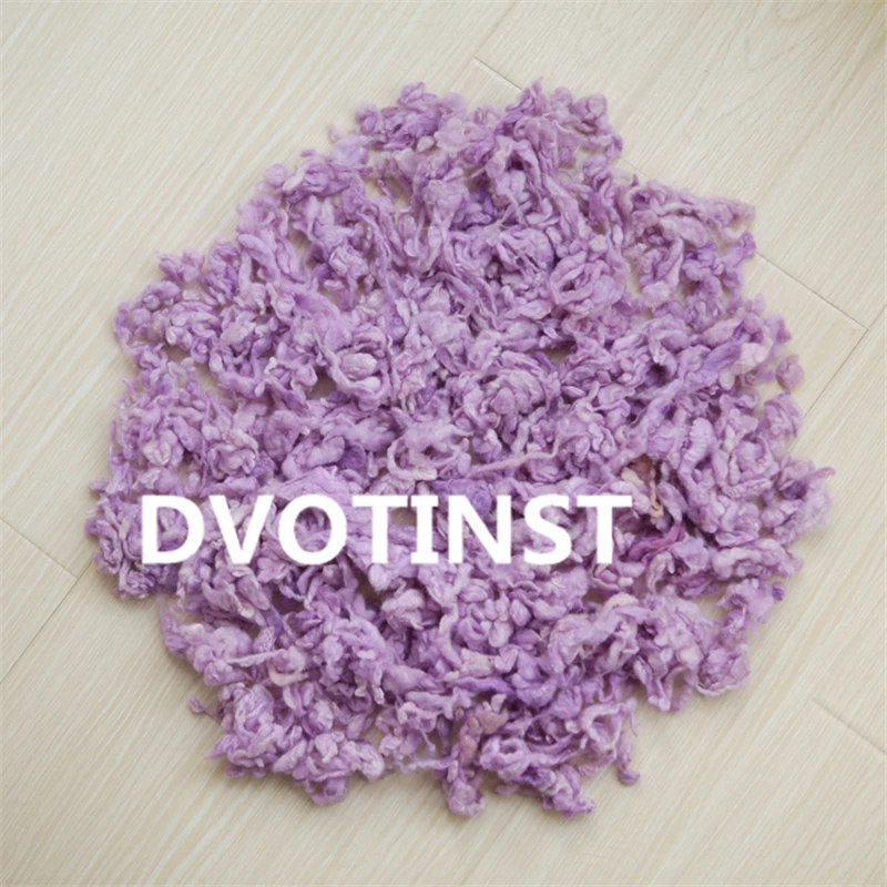 Dvotinst Baby реквизит для фотосъемки шерстяное войлочное одеяло корзина наполнитель фоновый наполнитель Fotografia аксессуары Студия съемки реквизит - Цвет: Purple