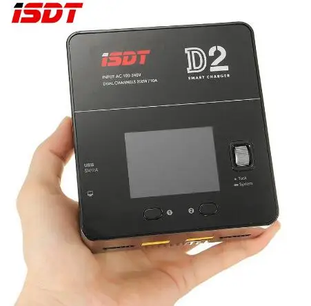 

ISDT D2 200W 20A AC Dual Channel Output Smart Lipo Battery Balance Balancing Charger For RC Toys Charging