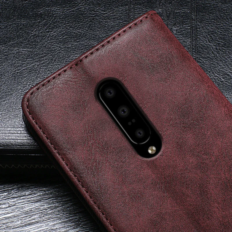 ITien Deluxe Премиум Флип резиновая защита кожаный чехол для телефона чехол для OnePlus 7 Pro TPU силиконовый кошеек чехол закрытый Etui кожа