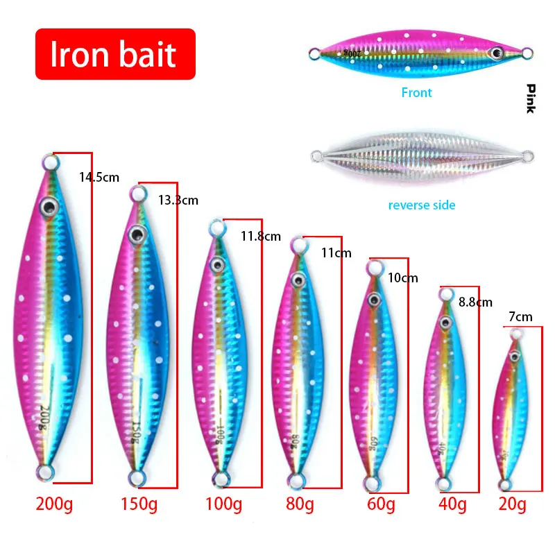 2 шт. рыболовные Джиги медленный встряхиватель металлический джиг, приманка для рыбалки 20 г/40 г/60 г/80 г/100 г/150 г/200 г высокоотражающие железные приманки