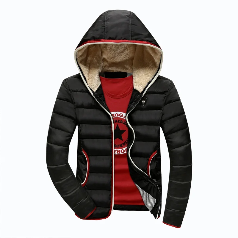

Winter New Men Cotton Thick Warm Parka Fashion Male Casual Slim Jacket High Quality Solid Baggy Outerwear Plus Size Coat CYL44